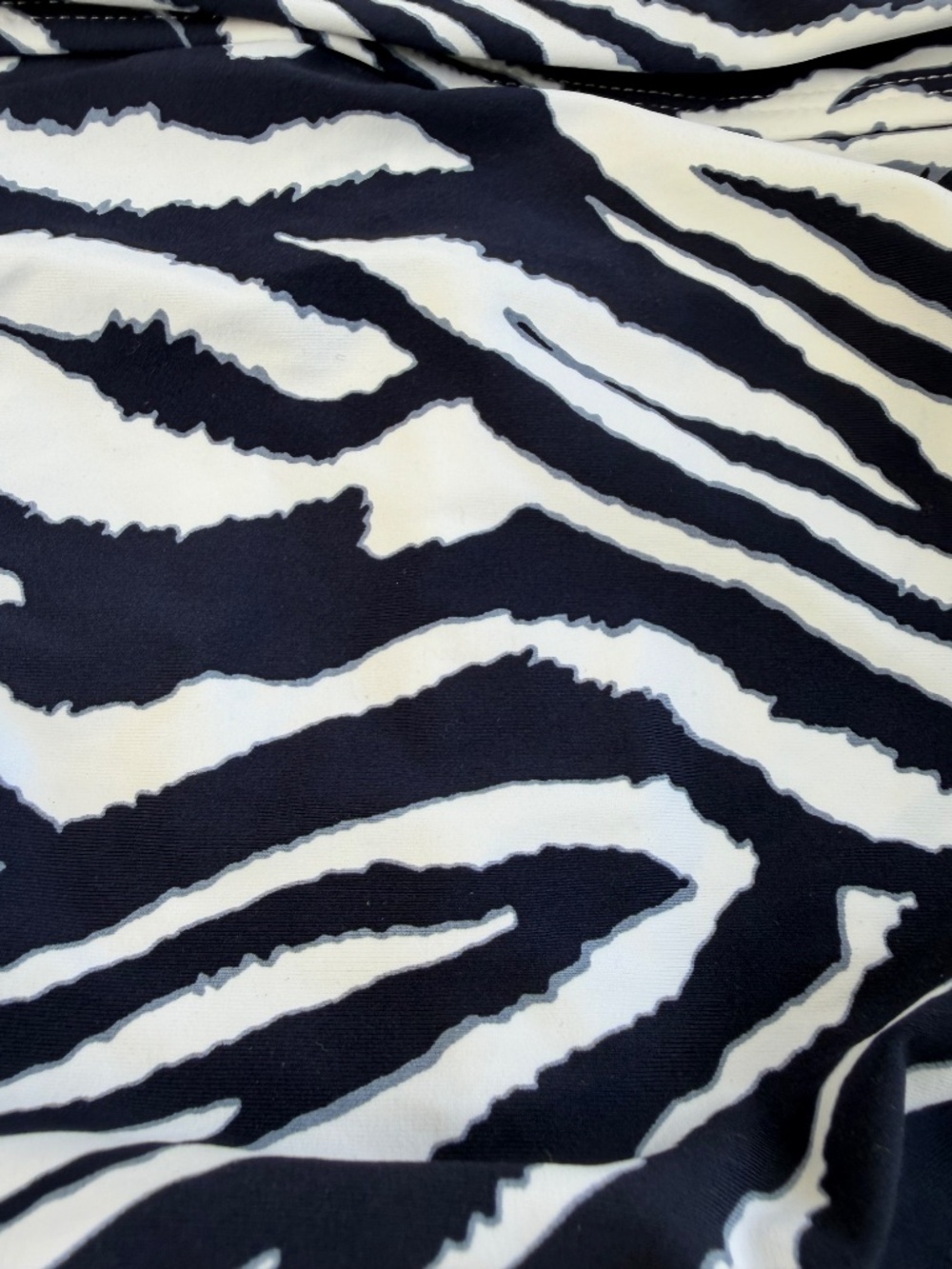 Anne Cole Women's Zebra Print Shirred V Neck Cutout Back One Piece Swimsuit - Picture 5 of 14